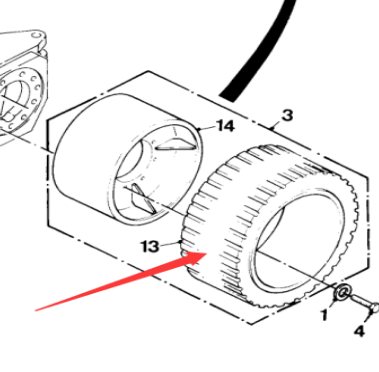 Solid rubber tire part number 1512 for milling mac