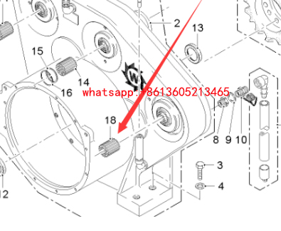 The connecting shaft teeth of the paver transfer c