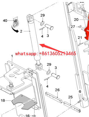 Imported milling machine tailgate lifting cylinder