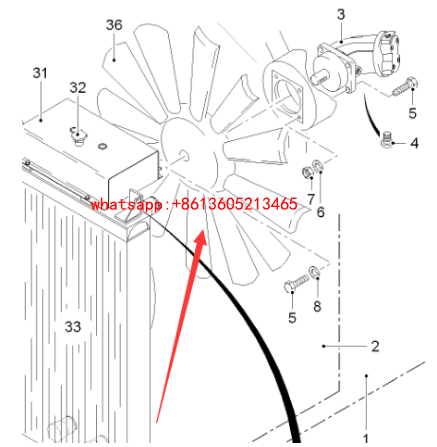 Imported milling machine engine cooling fan 179907
