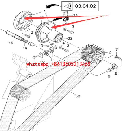 Milling hub clutch assembly 113902 for imported mi