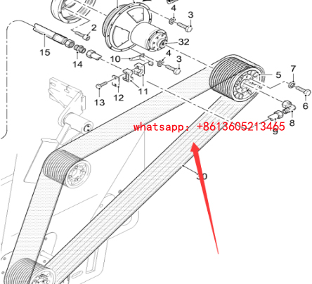 Milling the drum belt 113850 with an imported mill