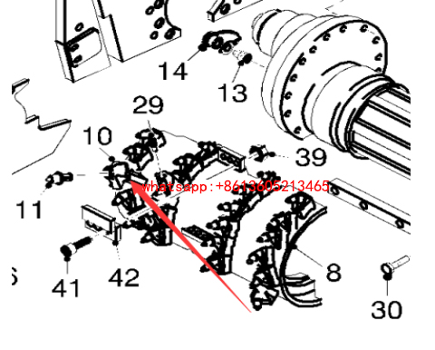 Imported milling machine asphalt knife seat 74801