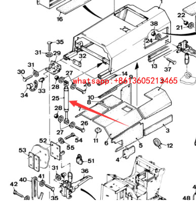 Gas spring 73601 for the side cover of imported mi