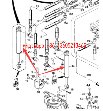Imported milling machine tailgate lifting cylinder