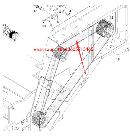 Milling hub belt 138901 with imported milling mach
