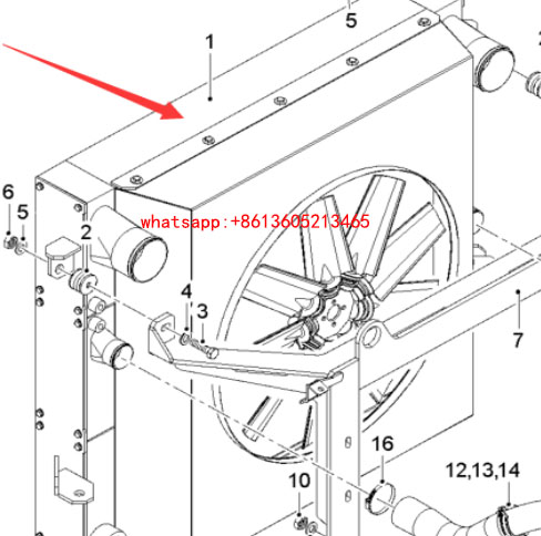 Imported milling machine combined radiator 2241604