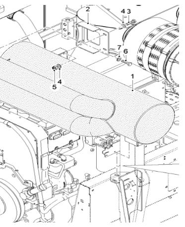 Grinding machine engine muffler 2535599