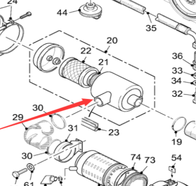 Grinding machine air filter assembly 194005