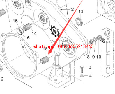 The coupling shaft gear of the milling machine tra