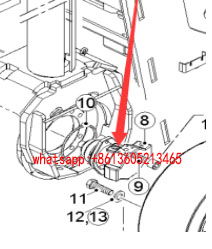 The rear wheel drive motor of the milling machine 