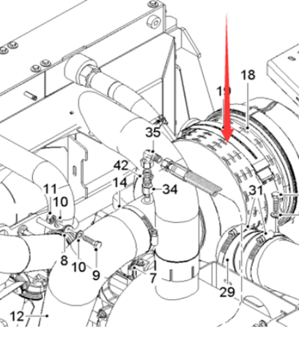 Grinding machine air filter assembly 199571