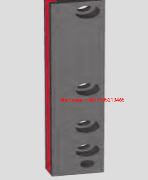 The left side of the scraper on the rear door of t