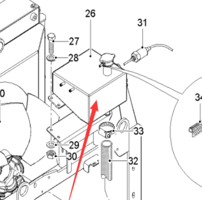 Grinding machine - Engine auxiliary water tank 232