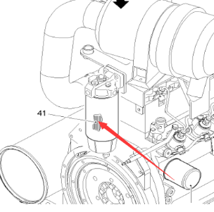 Imported milling machine diesel filter 2044633