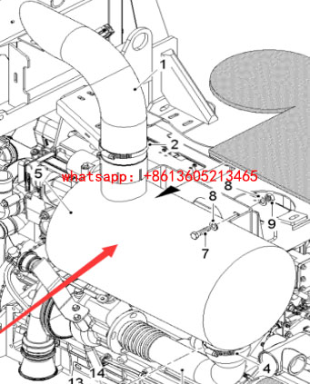Grinding machine engine muffler 2321689