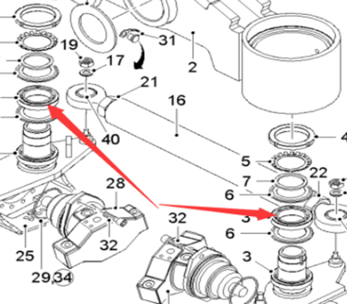 Machining machine front axle ear shaft bearing 423