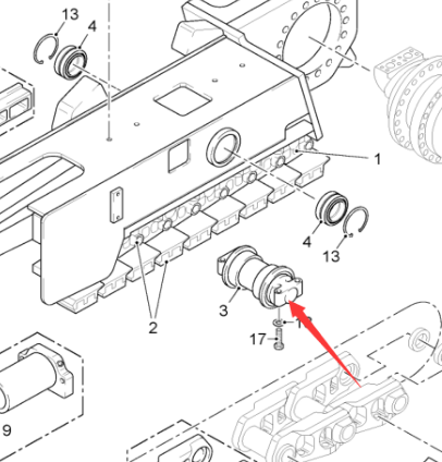 Grinding machine traveling support wheel 2070670