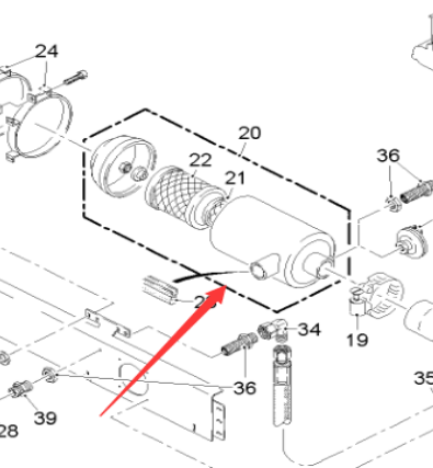 Imported milling machine engine muffler 190337