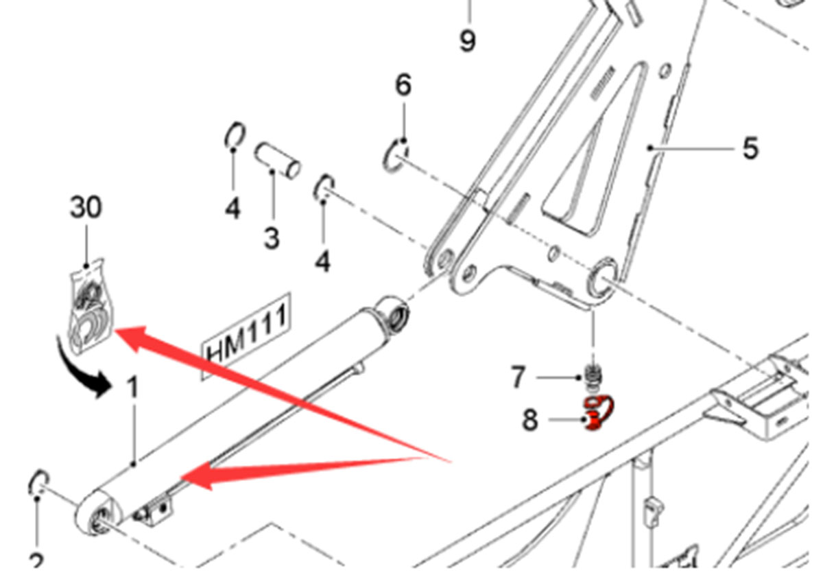 Imported milling machine feed belt folding cylinde