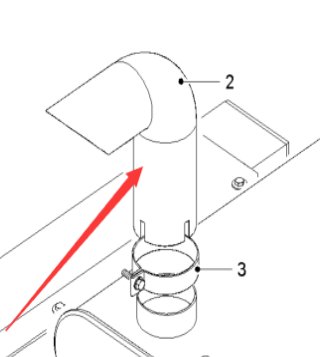 Grinding machine engine exhaust pipe 2427207