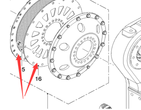 Grinding machine engine flywheel connection plate 