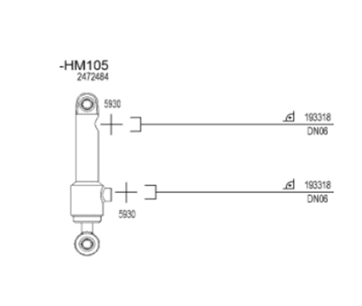 Imported milling machine scraper cylinder 2472484