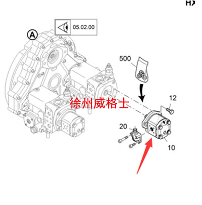 Imported paving machine steering gear pump 9628201