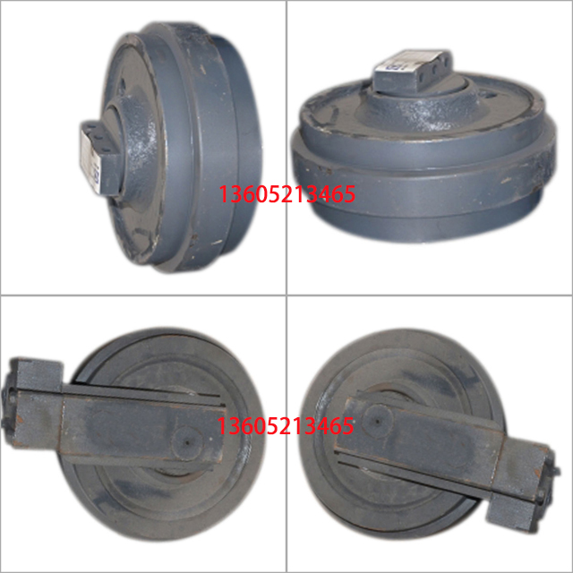The front steering wheel of the paver before movem