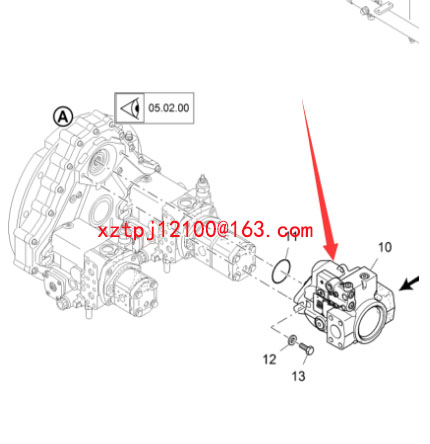 Imported paver feed hydraulic pump 2235647