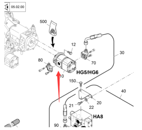 Imported paver dual gear pump 223552