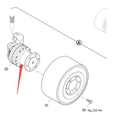 Right-side walking motor of the walking system 224