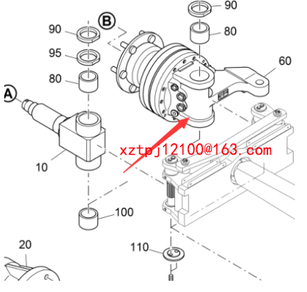 Imported paver行走 hydraulic motor 2221657