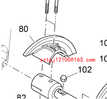 Right connection blade for paver screw conveyor 26