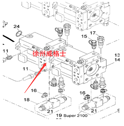 Pump for imported paver, double-acting piston pump