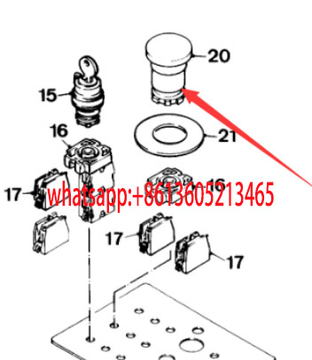 Imported milling machine emergency stop switch hea