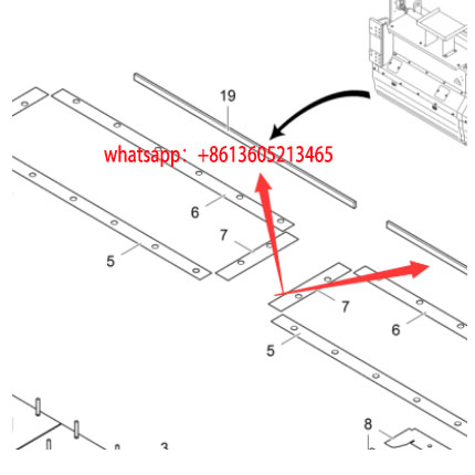 The wear-resistant strip for the熨平板 of the main bo