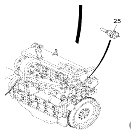 Imported asphalt paver engine water temperature se