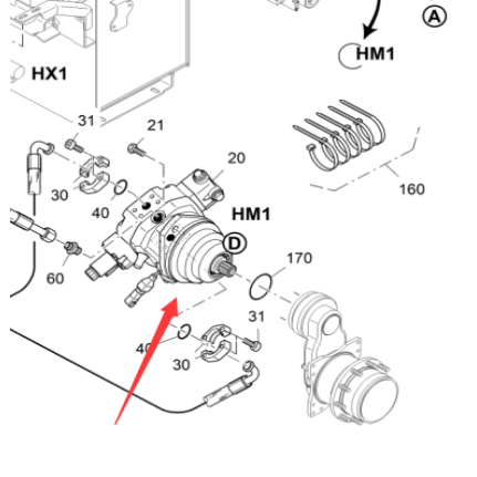 Imported asphalt paver rear wheel drive motor 2254