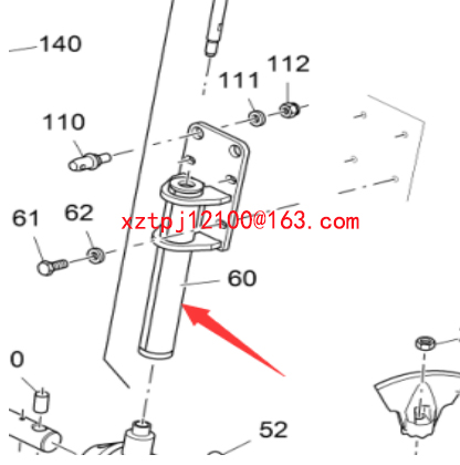 The bearing housing of the feed mechanism support 