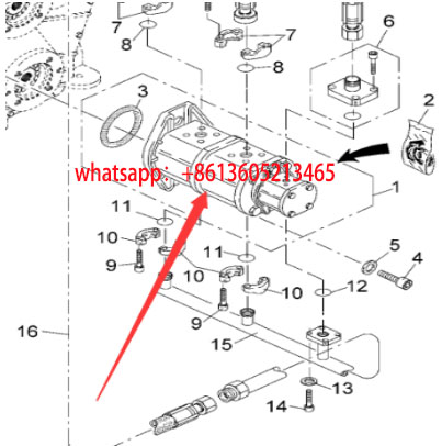 Imported paver vibration three-stage gear pump 962