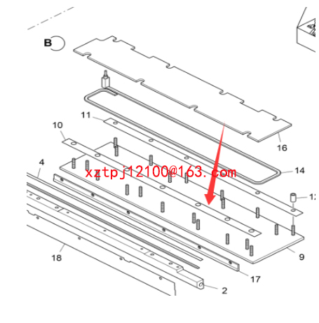  paver ironing plate with 1.25-meter extension of 