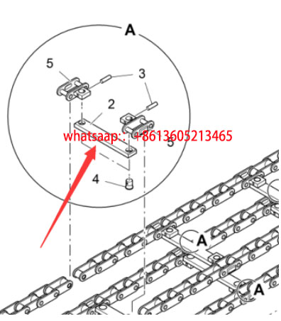 Imported paver feed and scraping plate 2128429