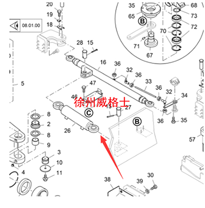 Paver行走转向 cylinder 2045006