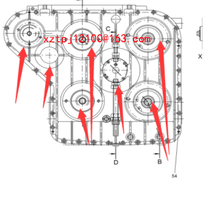 Imported paver transfer case gears 2031320-0