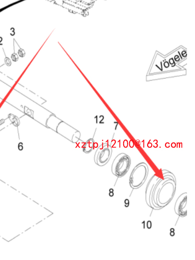 Imported paver return roller 4617022025